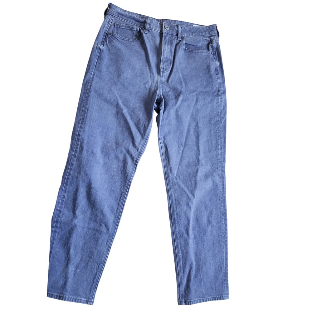 American Eagle Mom Jeans Womens 8 Regular Purple Blue High Waisted Stretch Denim
